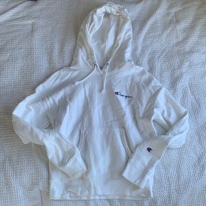 Cropped/waist length champion hoodie